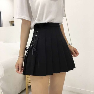 2020 listrado coreano saia plissada escola kawaii japonês saia shorts doce coreana  coreana estilo de roupas de cintura alta de um mini-linha de / Fundos ~