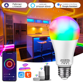 Lampadina led intelligente e27 10/11/15w rgb+cct wifi -  alexa e  google home