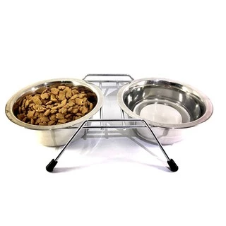 Comedouro Tigela Inox Duplo - Para Cão e Gato Pequeno