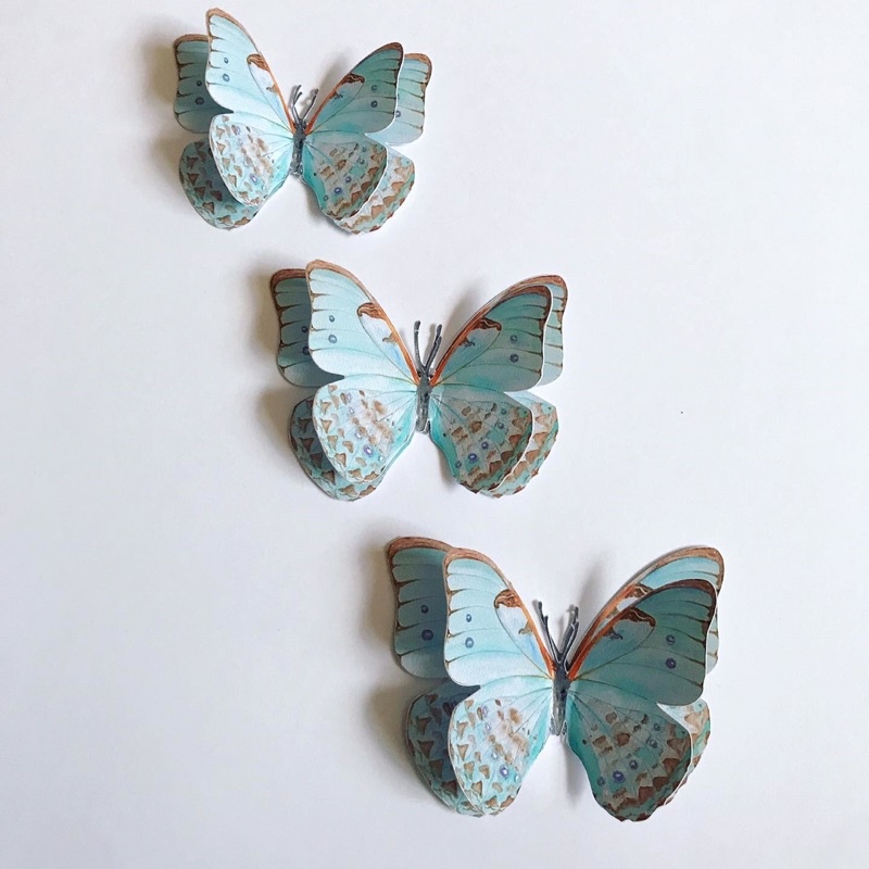 Compra online de 18Pcs/Set Toppers Bolo de borboleta realista