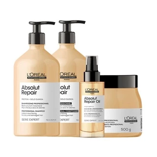 Kit L'Oréal Prof Absolut Repair Gold Quinoa-Sh+Cond+Másc+Sér em Oferta na Shopee