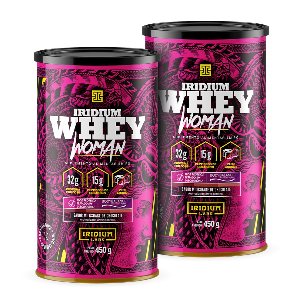 Kit 2x Whey Protein Woman Body Collagen – 450g – Iridium Labs