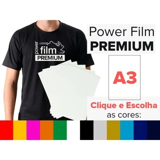 Filme de Recorte Termocolante - Power Film Premium - A3 - 10 Folhas - Todas as Cores