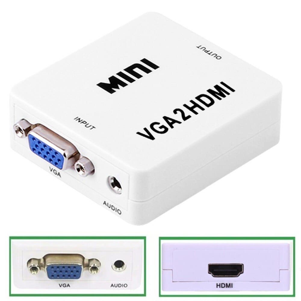 Adaptador Conversor De Vga Para Hdmi - Com Som Áudio