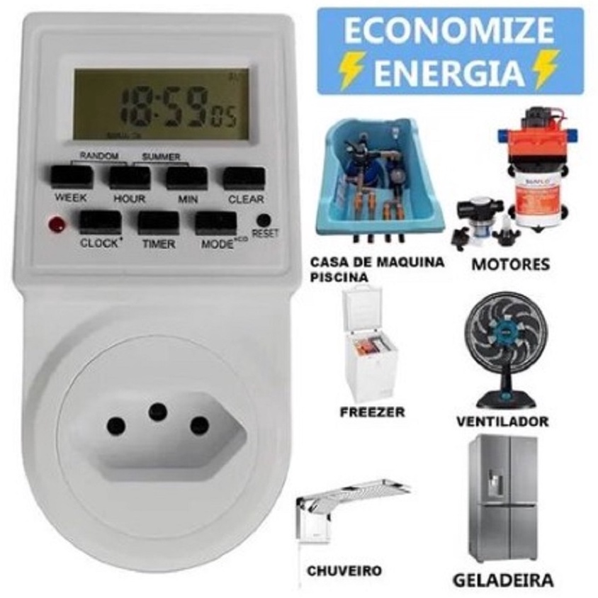 Timer Temporizador Digital Para Piscina Bomba Programavel Shopee Brasil