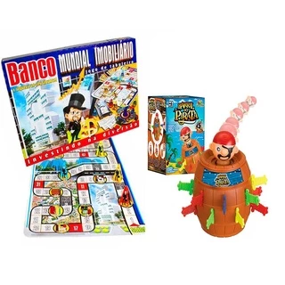 Jogo tabuleiro banco imobiliario Pula pirata barril pirata