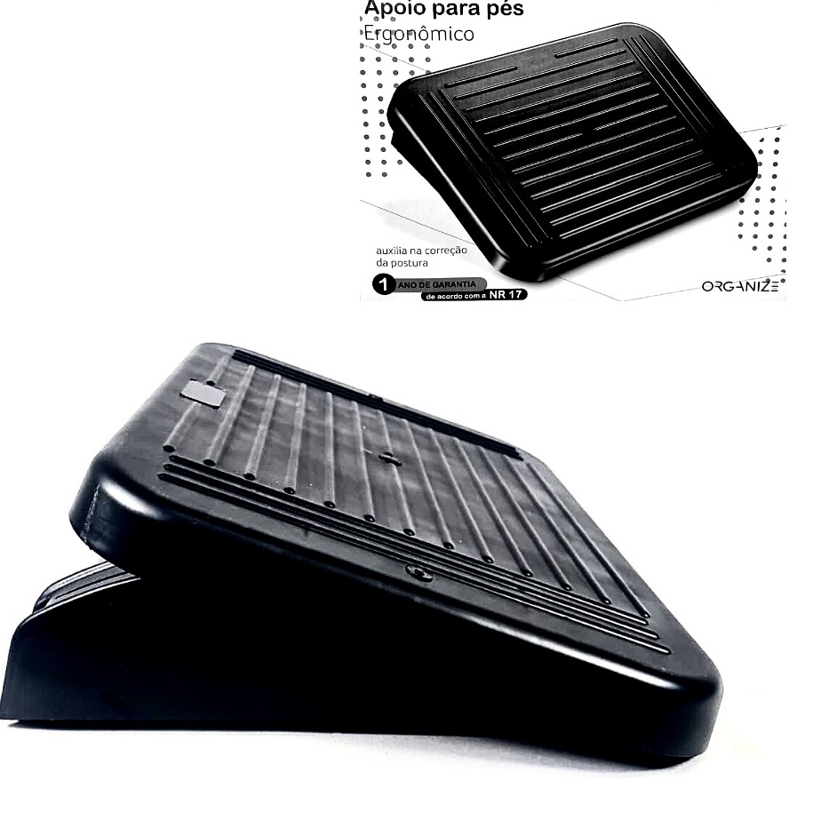 Apoio para os pés com regulagem de altura - Ergonomico NR17 ORGANIZE ...