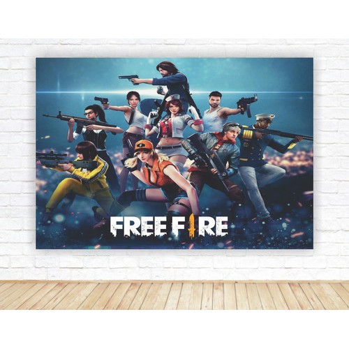 Painel Festa Banner Free Fire 1x1,5mts Personalizado
