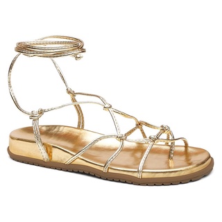Sandália Feminina Papete Birken De Amarrar Papete Flatform Confort