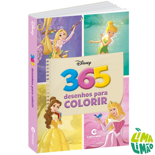 Livro Para Colorir Infantil 365 Desenhos Princesas Disney