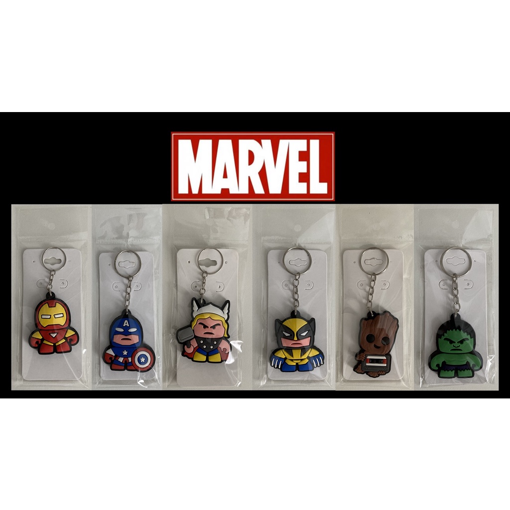 Chaveiros GEEK / SUPER HEROIS / ANIMES Emborrachados (KIT MARVEL - 06 ...