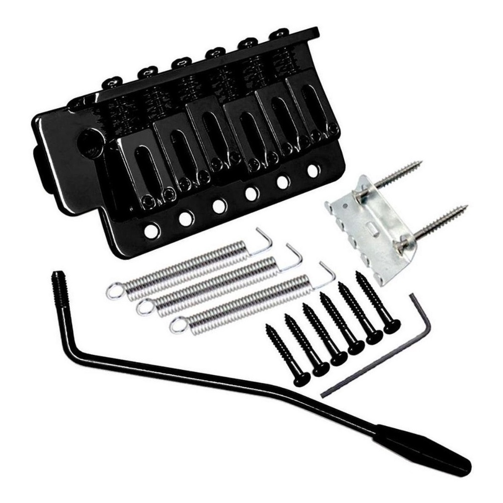 PONTE PARA GUITARRA TREMOLO RONSANI P/ STRATO KIT PRETO 697