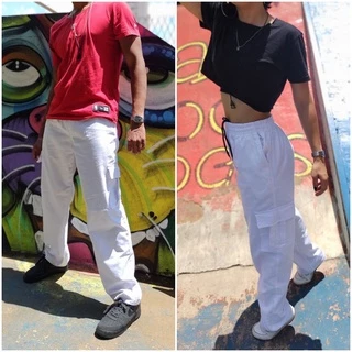 Calça Cargo Branca Calça Cargo Masculina Feminina Unissex