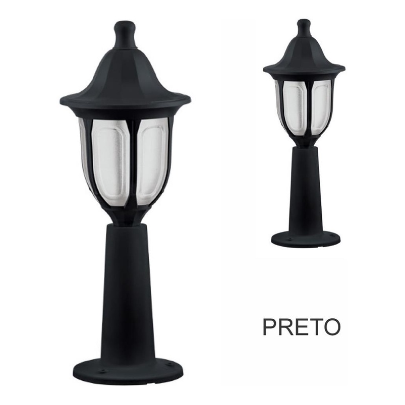 Kit 2 Luminarias de Chao Poste Balizador Colonial Jardim Retro 433