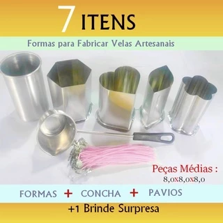7 ITens para Fabricar Velas Artesanais ( Pavio + Concha +Molde)