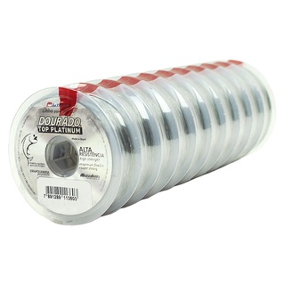 Linha De Pesca Dourado Top Platinum Monofilamento Com 10 Rolos Atacado