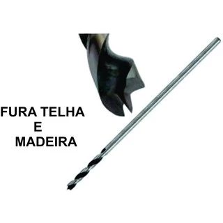 Broca Mourão Fibrocimento Para Madeira 1/4 6MM X 250mm
