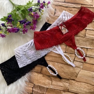 Kit 2 Calcinha Tailandesa Rendada Lingerie Sensual com laço