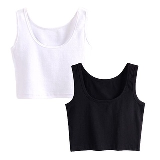 Kit 2 Blusinhas Cropped Regata Feminina 100% Algodão Confortável Top Promoção