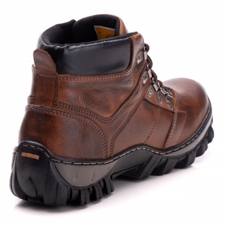 Bota Masculina Caterpillar em Couro Legítimo 2160 com Biqueira Costurada  Promoção