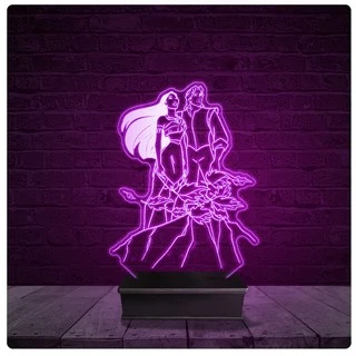 Luminária e Abajur Acrílico Led - Pocahontas Disney 02