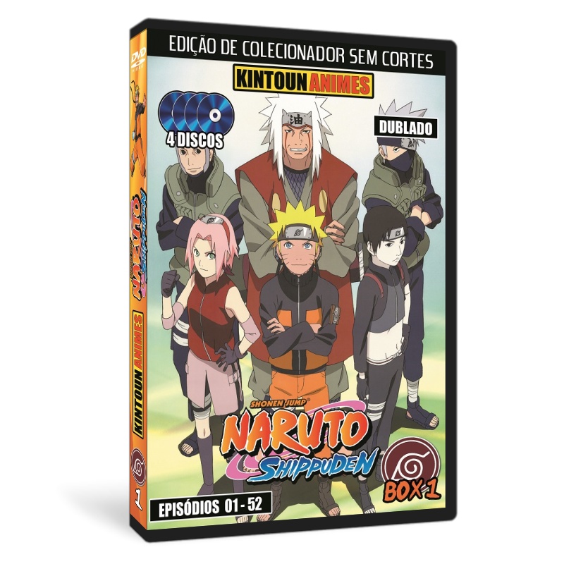 DVDs Naruto Shippuuden Box 1 - Episódios 1 ao 52 Dublados | Shopee