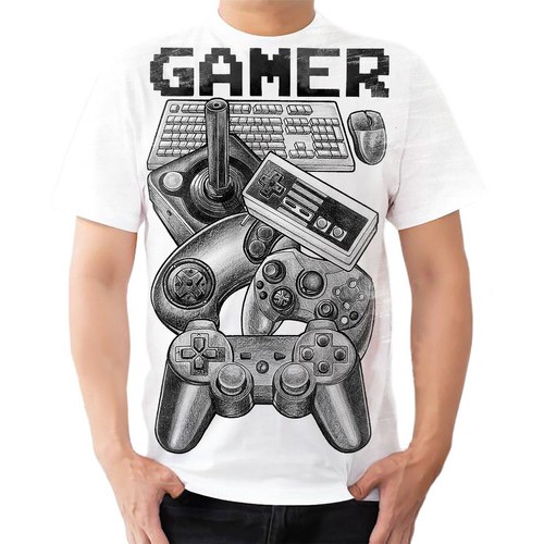 Eu jogo videogames legais para não engasgar design de camiseta