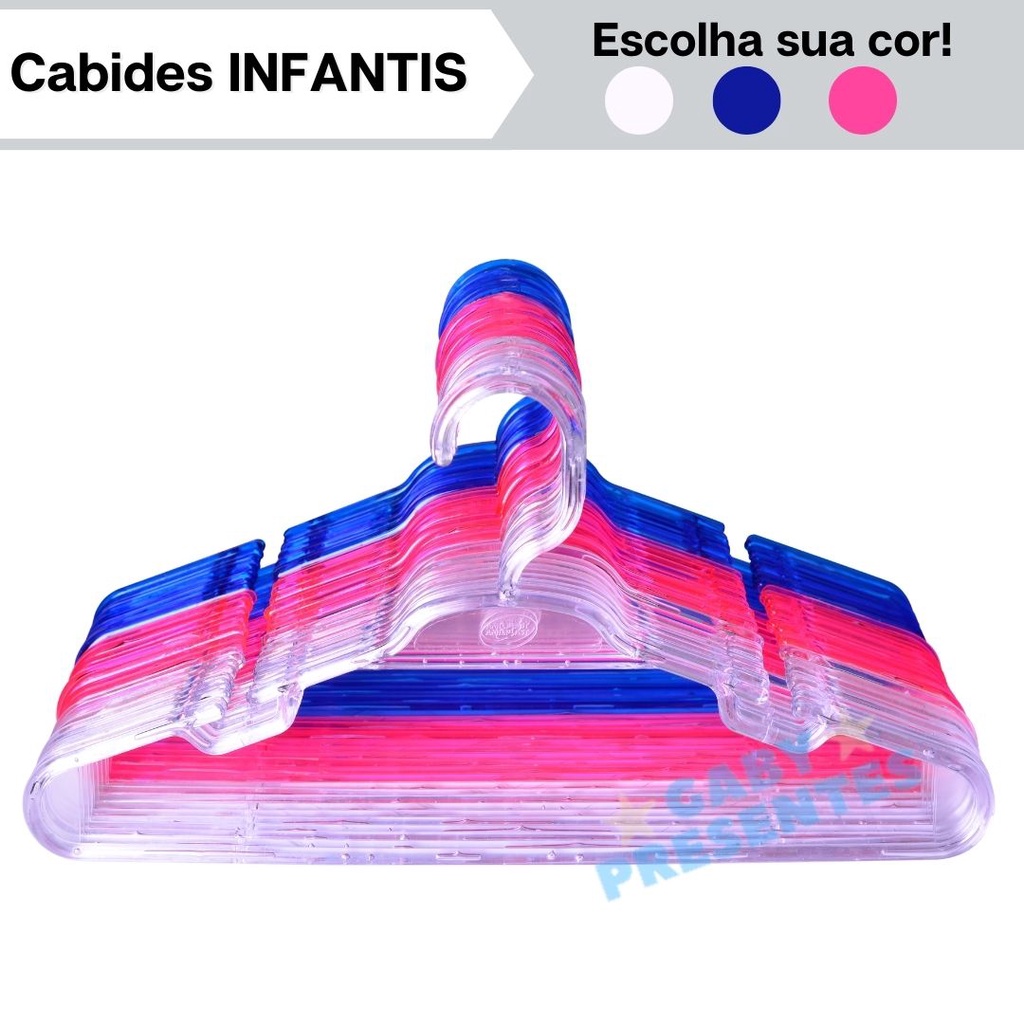 Kit Conjunto Cabide Infantil Acrílico 5,5mm - 20 Unidades | Shopee Brasil