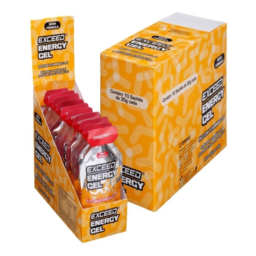 Gel Carboidrato Exceed Energy 10 Saches Escolha Sabores | Shopee Brasil