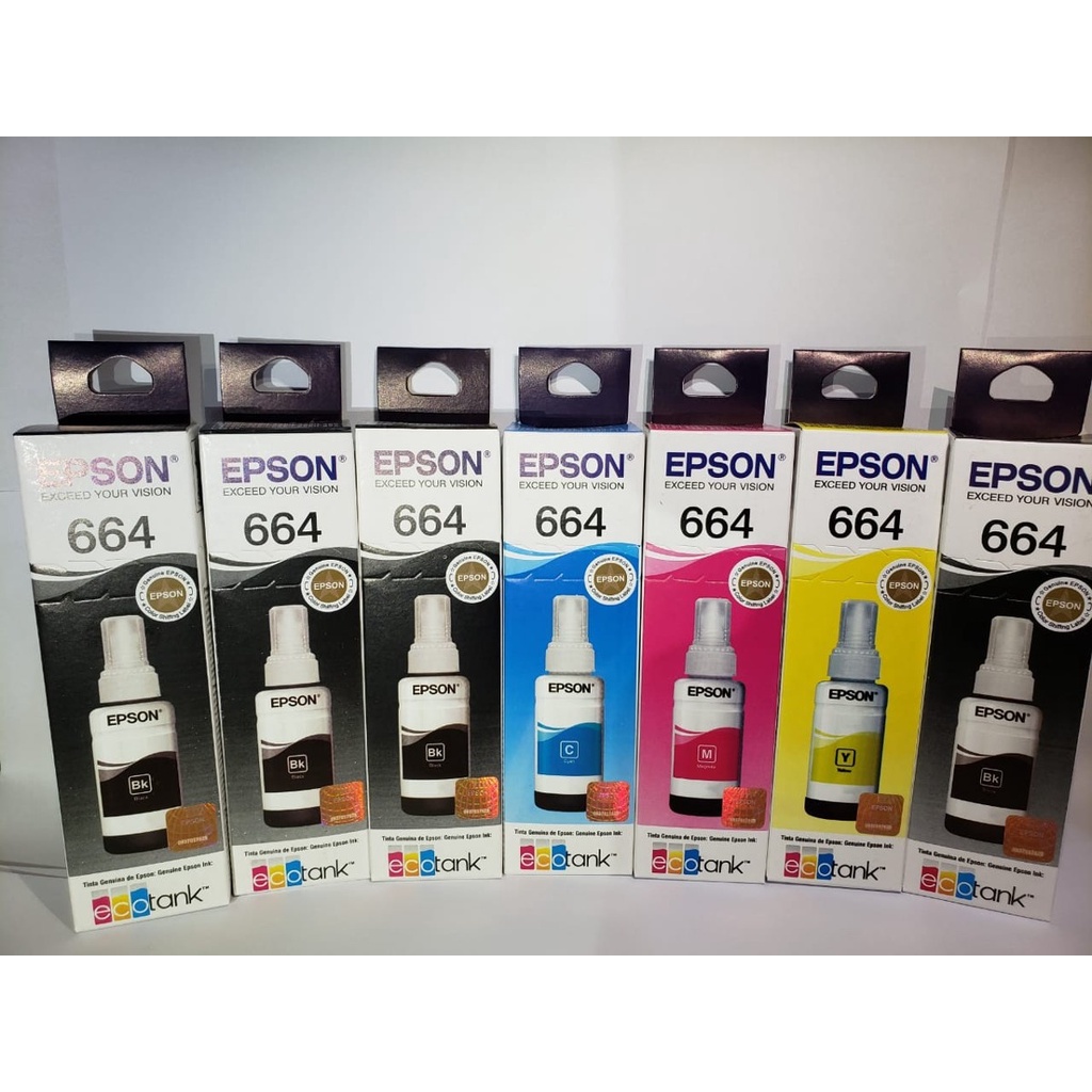 7 Tintas Original Epson T664 L395 L375 L365 L380 L396 L220 Shopee Brasil 4101