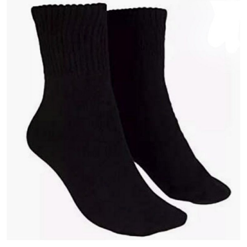 6 pares Meia Soquete PRETA CANO MÉDIO lisa Masculina Adulto N 37 ao 44 meias pretas masculino HR