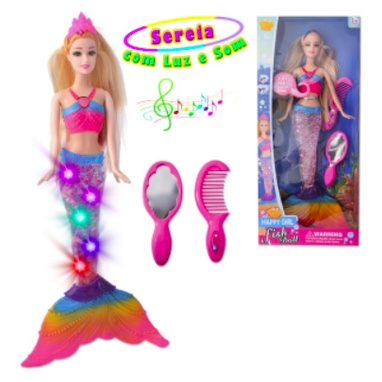 BARBIE FANTASY SEREIA LUZES BRILHANTES - HDJ36 - MATTEL - Ri Happy