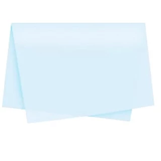 Papel de Seda Azul Bebe 50x35 50 folhas Embrulho Presente