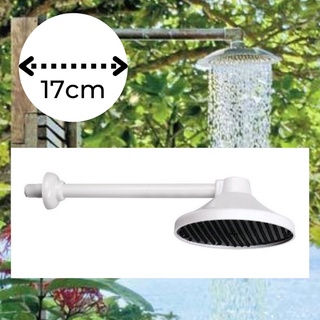 Chuveiro Ducha Branca Alta Qualidade 17 cm Diamentro Rosca 1/2 e 30 cm Cano