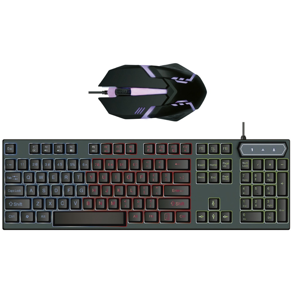 Kit Mouse e Teclado Gamer Barato LED RGB Super Leve Colorido Freefire ...