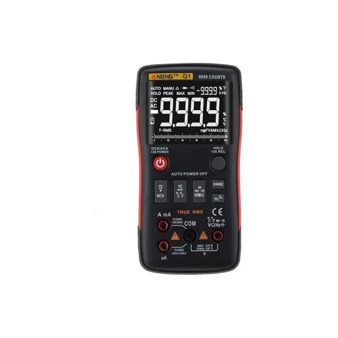 Multimetro Digitale Automatico Multimetro Digitale ANENG AN8008 True RMS, Display 9999, Misura Tensione, Corrente, Resistenza, Con Sonde E Custodia Tester Tensione Corrente Resistenza Capacità