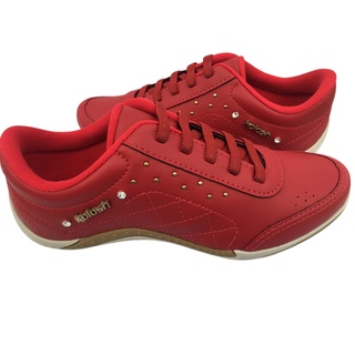 Tenis kolosh store vermelho cano alto