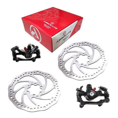 Kit Freio Disco Bike Mecânico Disco Pinças Rotor Absolute | Shopee Brasil