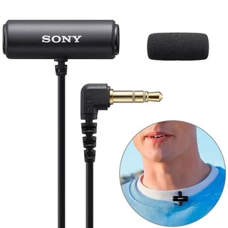Microfone Sony Lapela Ecm-lv1 Omnidirecional Original Preto