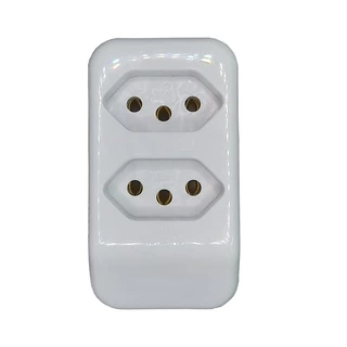 Tomada Externa Múltipla 20a 250v Dupla Sobrepor Fame 3209