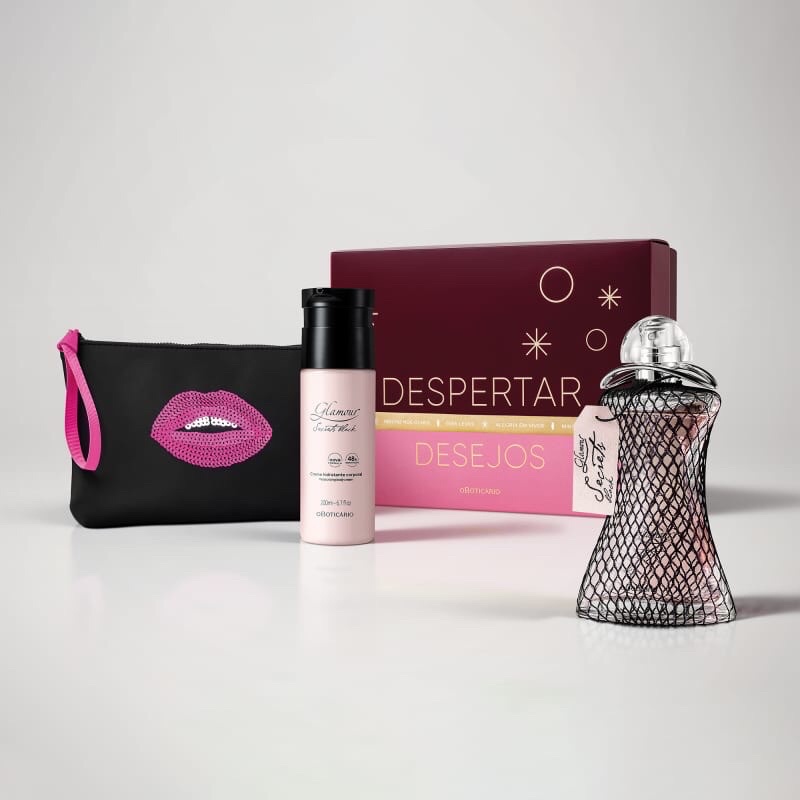 Kit Presente Natal Glamour Secrets Black (3 itens) OBOTICÁRIO -  lojaparaisodarepublica