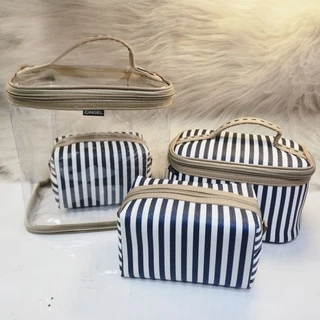 Bolsa Necessaire Frasqueiras quadrada Para Maquiagem E Viajem Kit 4 Peças