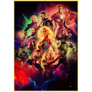 Novo Filme Marvel Avengers Endgame Cartaz De Papel Kraft Super Hero Retro  Poster And Prints Café Quarto Adesivos De Parede Pintura Da Arte