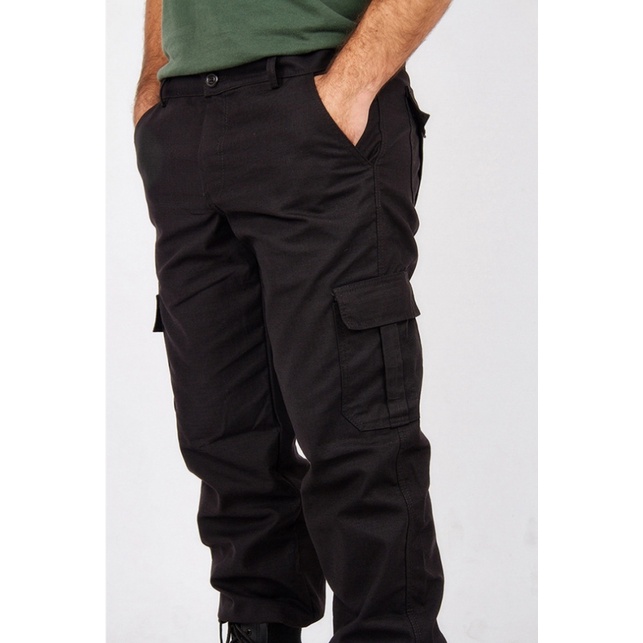 Calça cargo 2024 militar preta