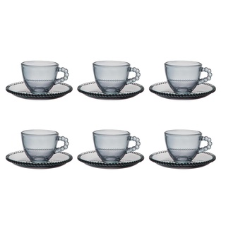 Jogo de Xicaras de Cafe Pearl Com 6 Pecas Cinza JGXC-043CZ Hauskraft