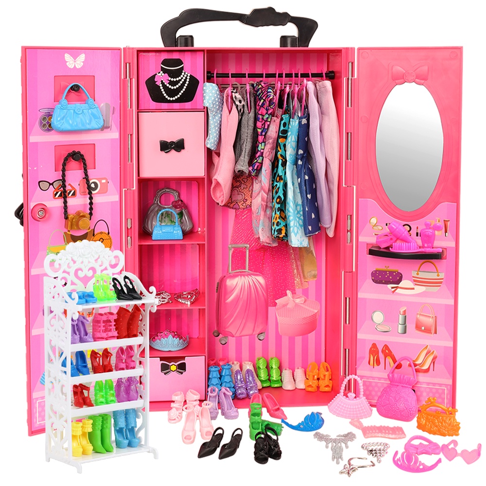 Barbie Moda E Magia Guarda Roupa Glitterizer