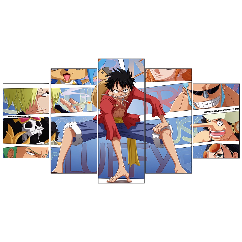 Quadro decorativo Luffy Anime One Piece Desenho Arte para sala