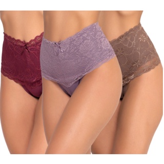 kit c/10 calçinha tangao Cintas cós Alto forro 100% Algodão- Yully Lingerie