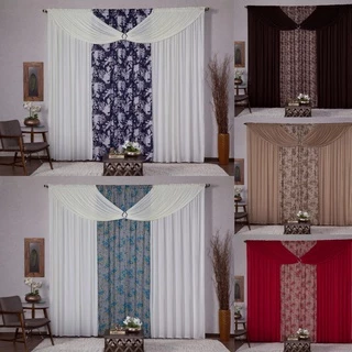 Cortina Luiza 2 Metros Sala ou Quarto Com Presilha
