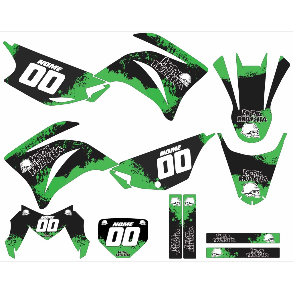 Kit Adesivo Moto Trilha Yamaha Xtz 125 0,20mm Motocross 070